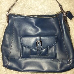 Navy Blue Coach Purse